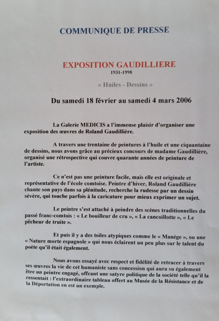 111-2006 communiqué de presse expo Médicis