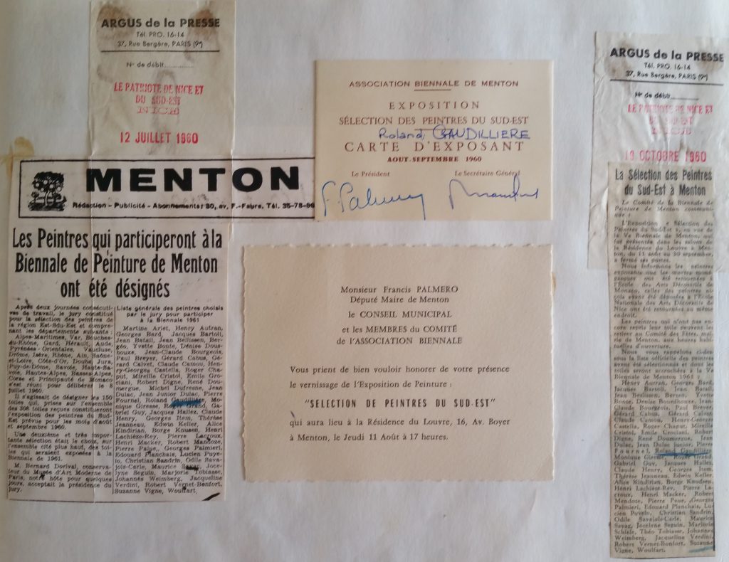 13-1960 expo groupée Biennale de Menton