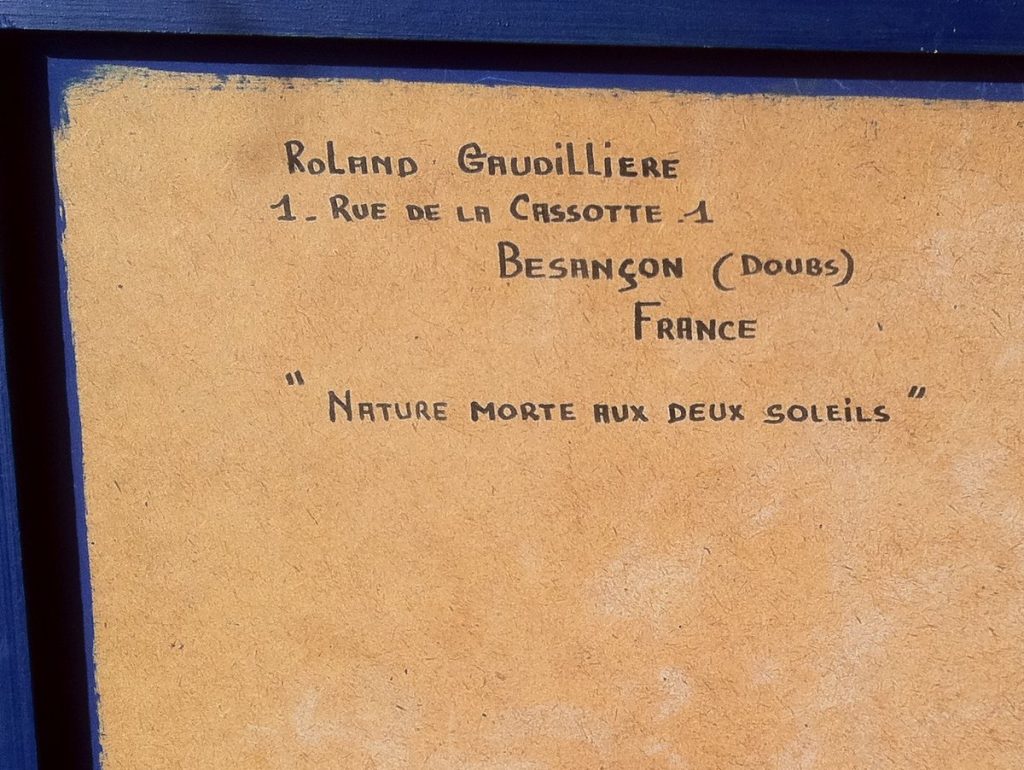 1962 nature morte aux 2 soleils verso