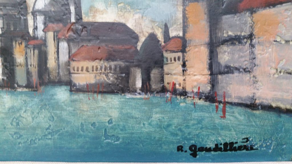 1962 venise- grand canal signature