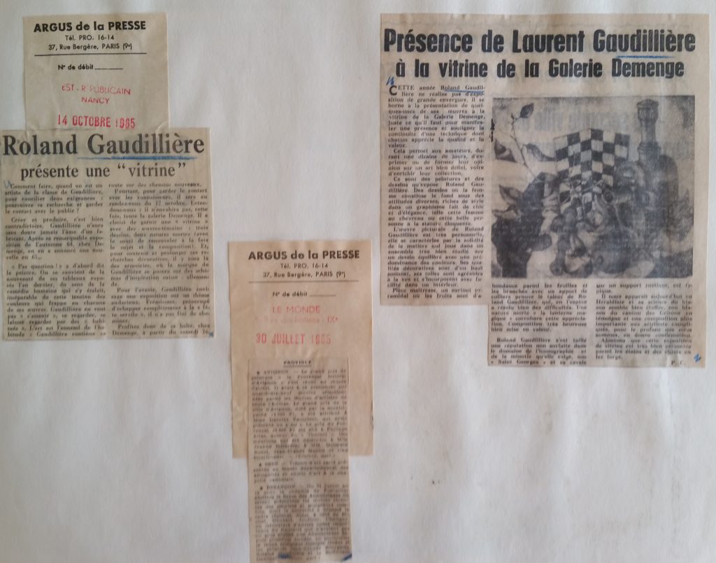 48-1965 vitrine Gaudillière gal.Demenge