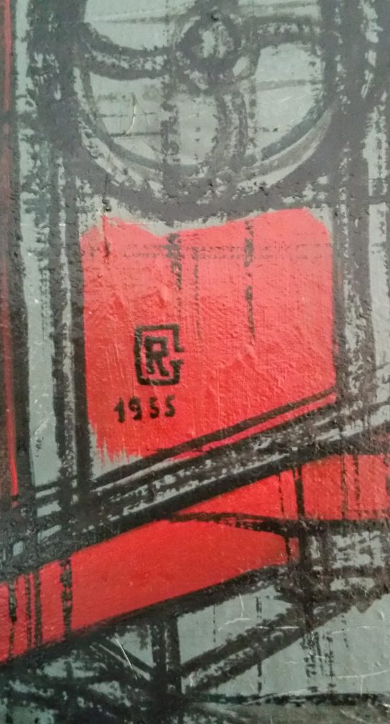 1955 la batteuse détail signature