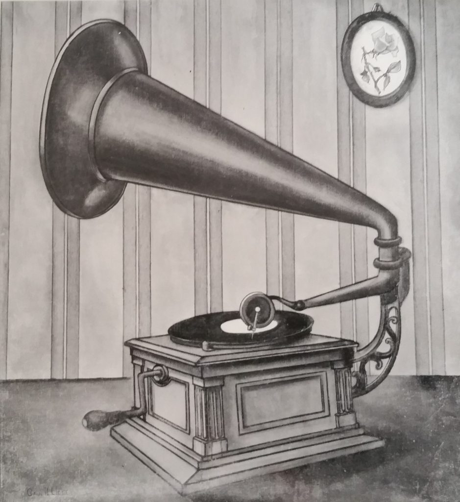 1958-1 le gramophone toile