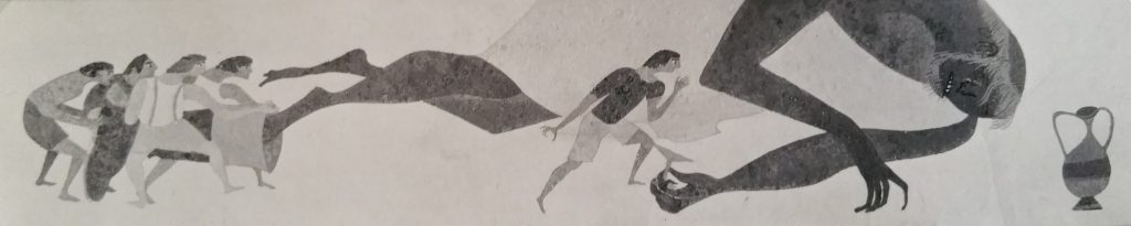 1962-20 l'ogre et le petit poucet,maquette de la fresque 10,35-2,15,17m2