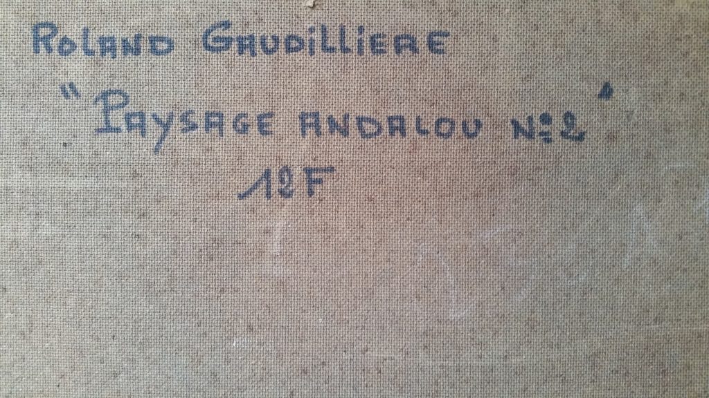 1971 paysage andalou n°2 verso
