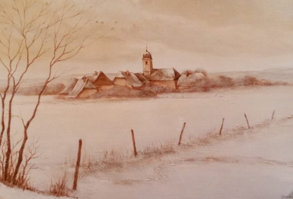 1984-10 le village sous la neige 10P 0,38-0,55 isorel