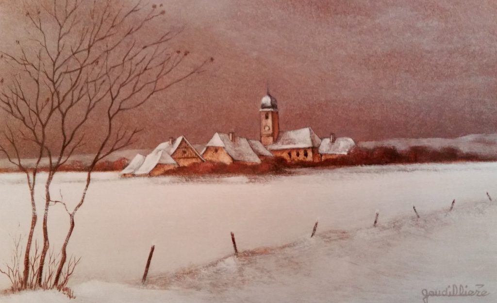1987-36 le village sous la neige 2P 0,16-0,24 isorel