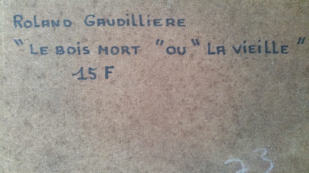 1987 le bois mort ou la vieille verso