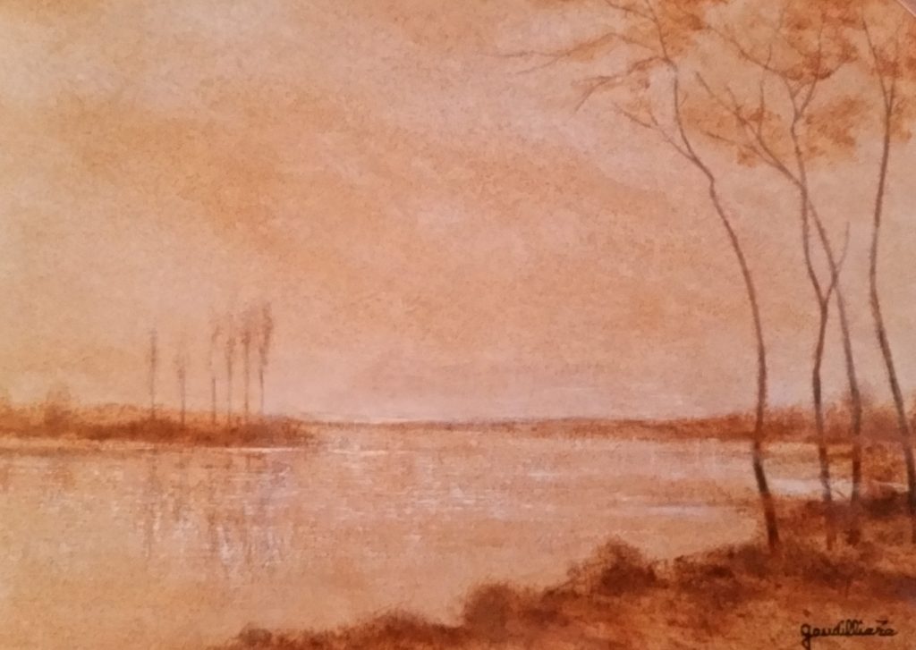 1989-10 les arbres du bord de l'eau-crépuscule 3P 0,19-0,27 isorel