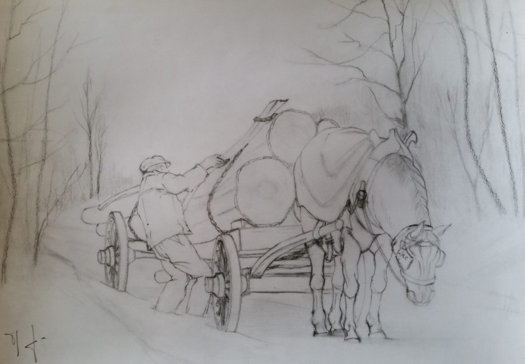 6bis-1988 l'arrimage des longs bois croquis