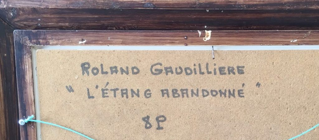 1977 l'étang abandonné verso