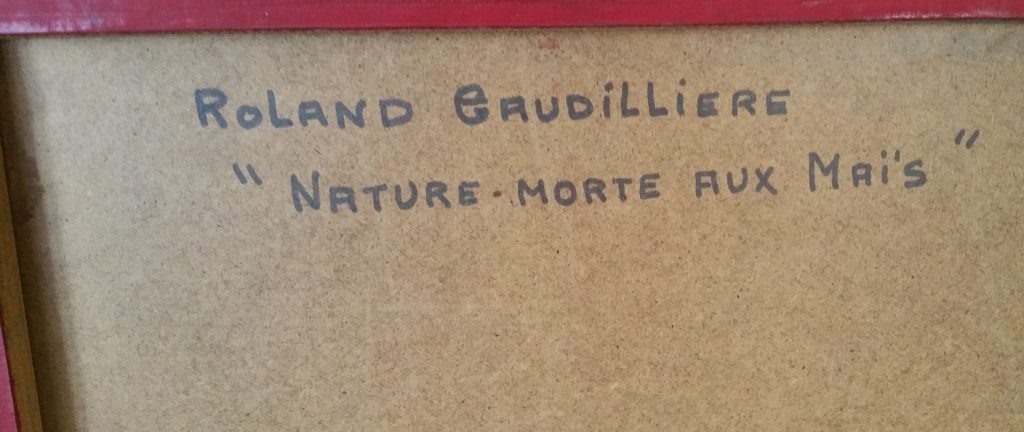 1964 nature morte aux maïs n°1 verso
