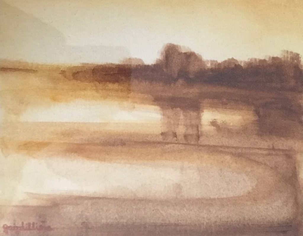 1976 les eaux calmes HF1 0,15-0,19 huile sur papier