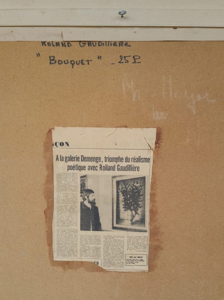 1972 bouquet verso