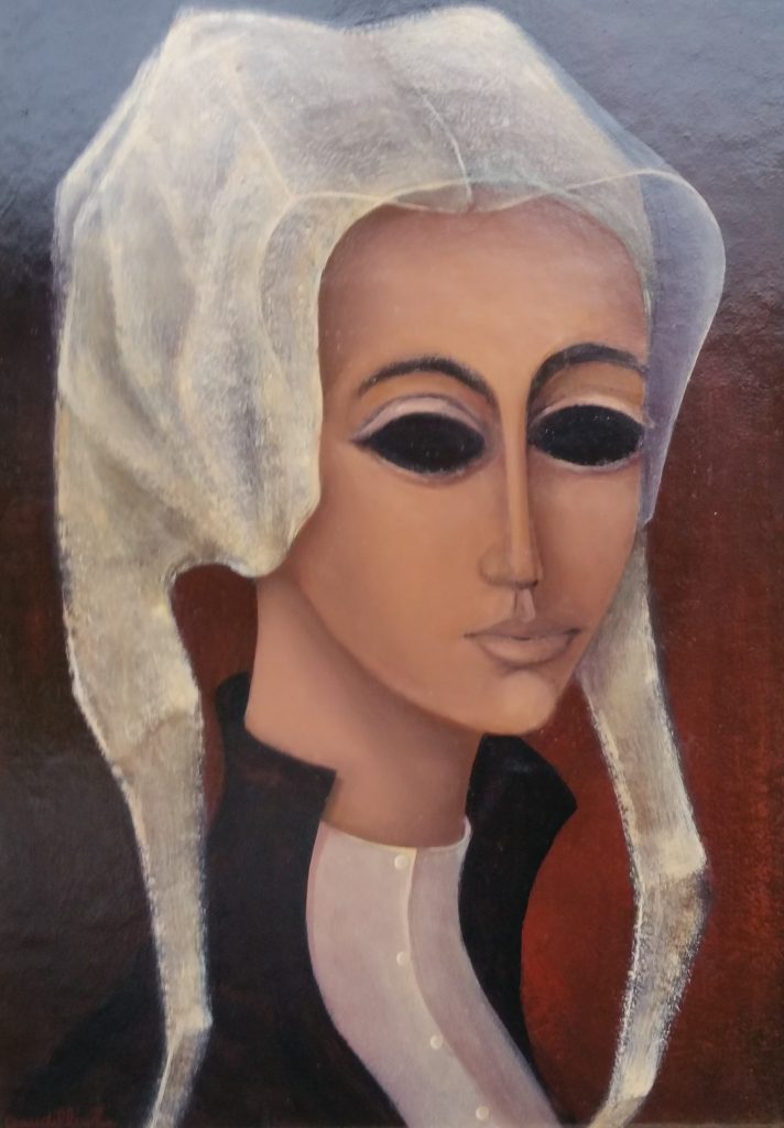 1973 jeune fille au bonnet hollandais 8P 0,46-0,33 isorel