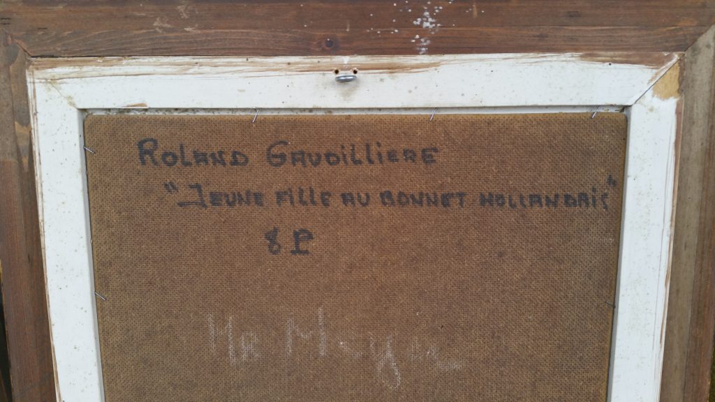 1973 jeune fille au bonnet hollandais verso
