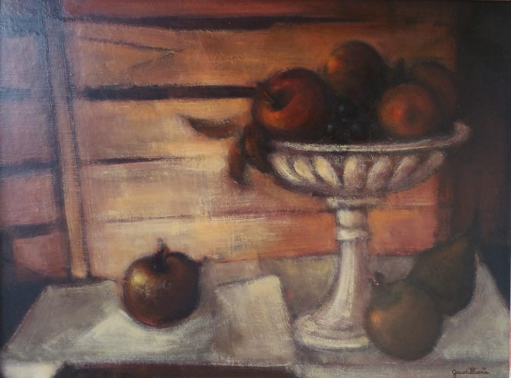 1966 nature morte au compotier 18P 0,47-0,62 isorel (2)