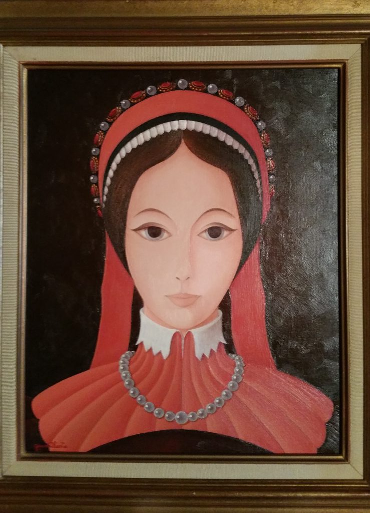 1983 la jeune fille aux rubans rouges 18F 0,46-0,38 toile