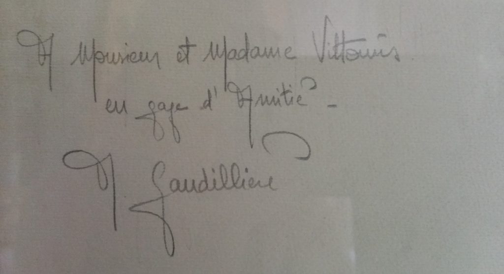 1963 jeune fille assise dédicace signature