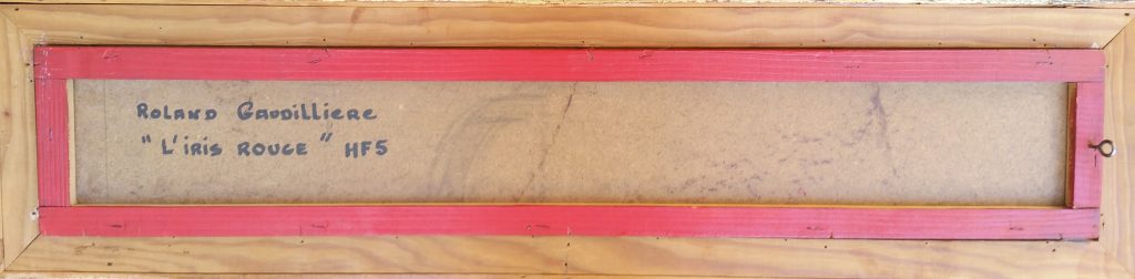 1966 l'iris rouge HF5 verso