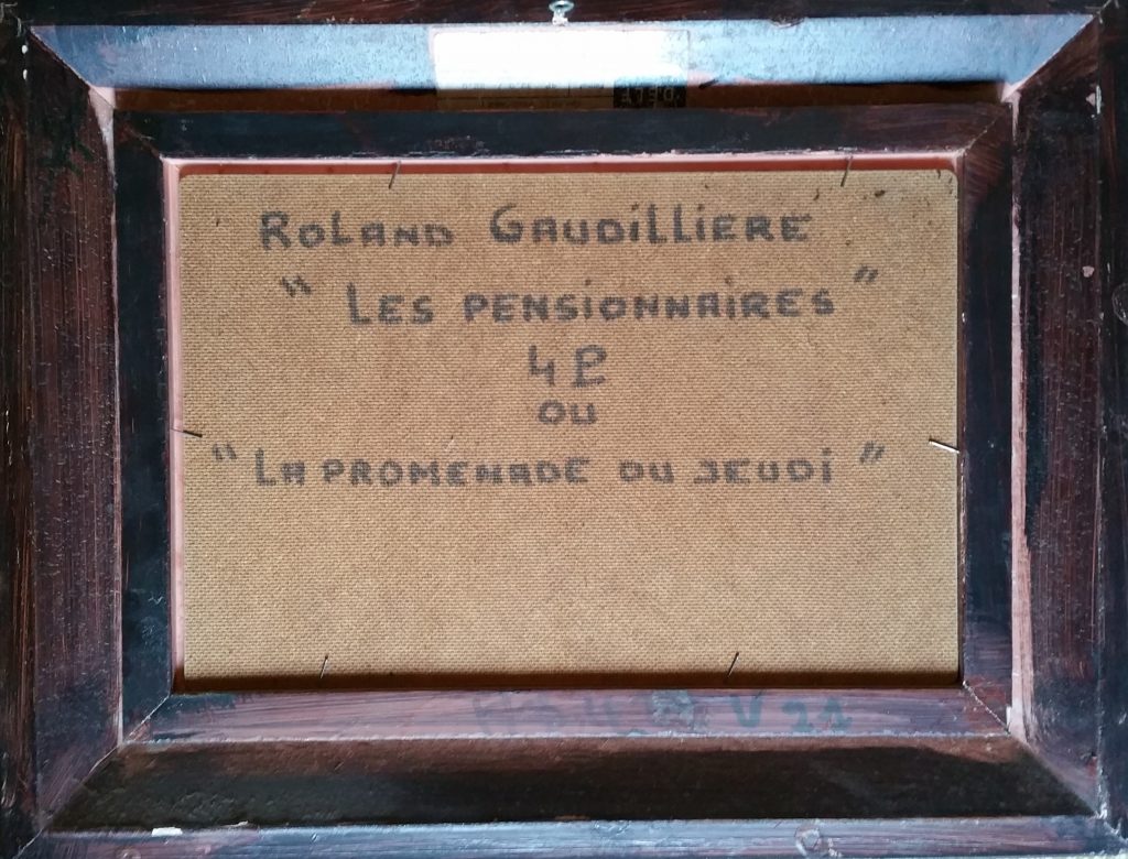 1991 les pensionnaires ou la promenade du jeudi 4P verso