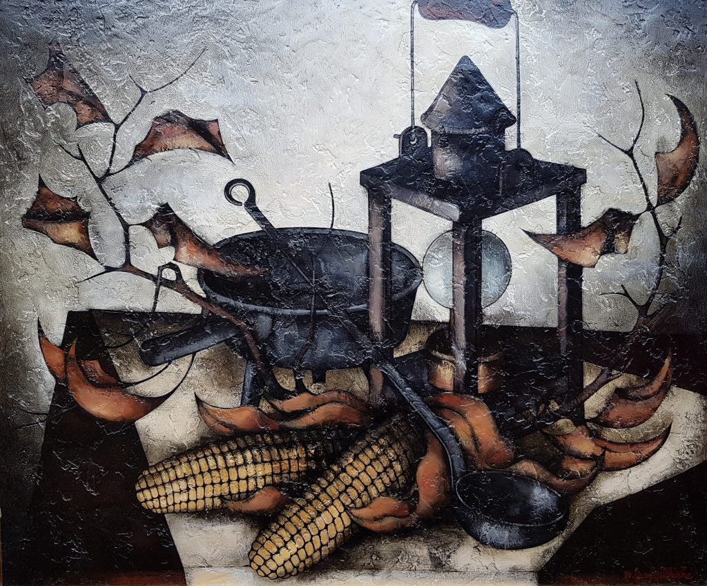 1964 nature morte aux maïs n°2 15F 0,54-0,65 isorel