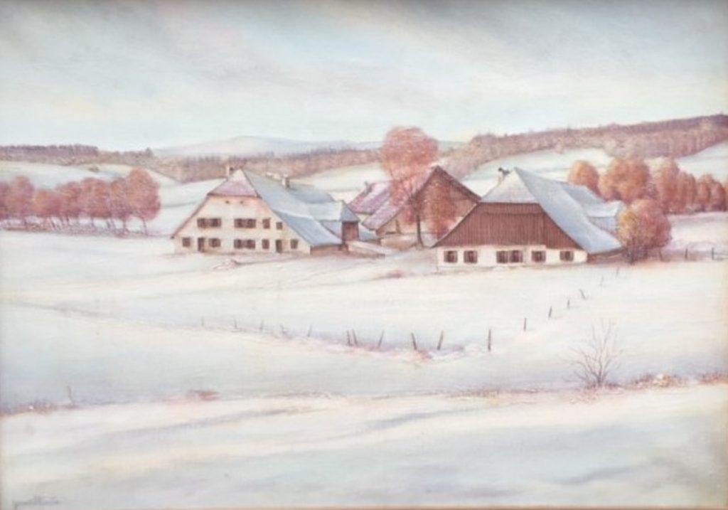 1983 la béridole - première neige 15M 0,50-0,65 toile