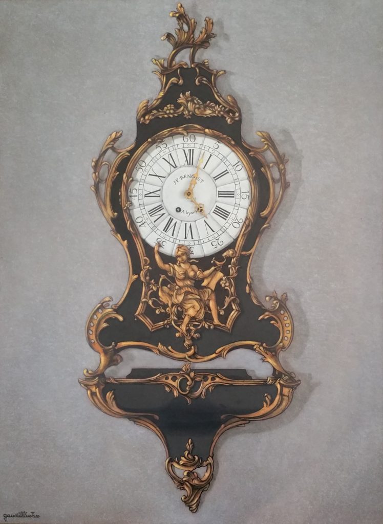 1986 le cartel Louis XV 25P 0,81-0,60 trompe l'oeil + mécanisme isorel
