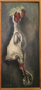 1950 le coq 0,90-0,40 toile sur isorel roland gaudillière