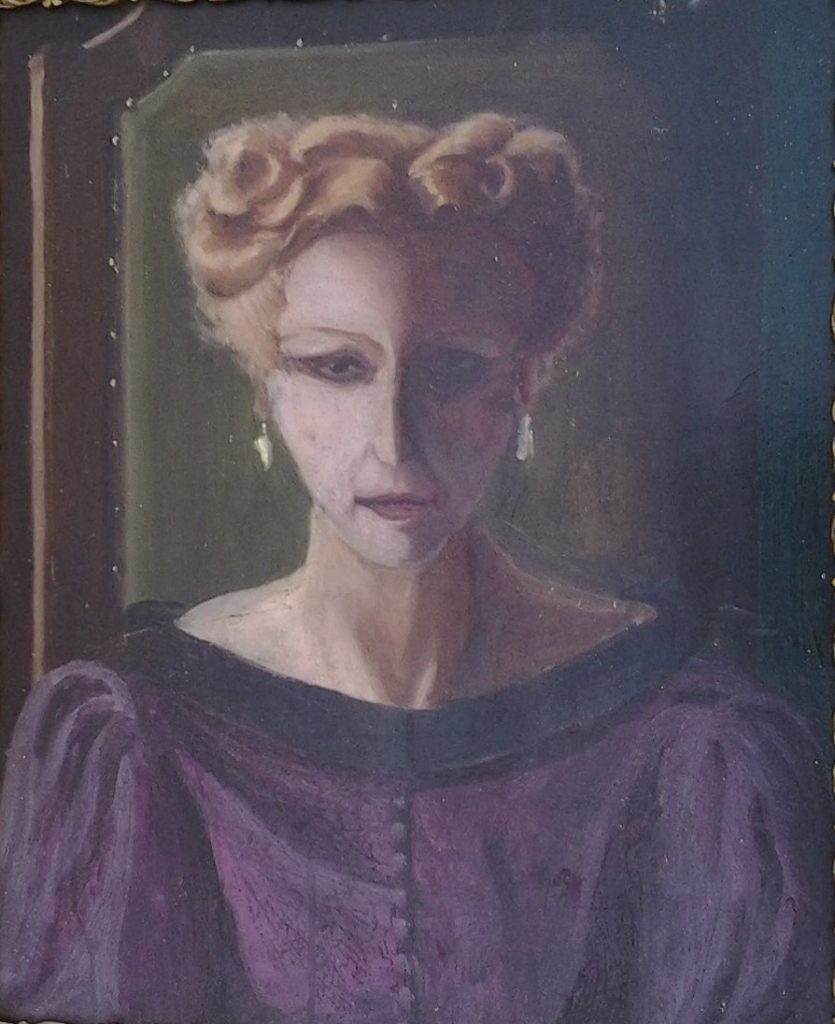 1950 portrait d'Elza,mére de l'artiste 0,60-0,40 isorel (2)
