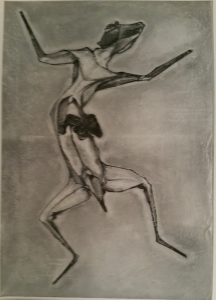 1958 le lapin écorché Toile roland gaudillière