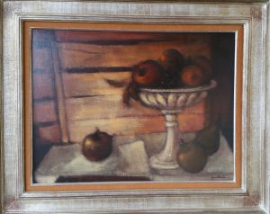 1966 nature morte au compotier 18P 0,47-0,62 isorel roland gaudillière