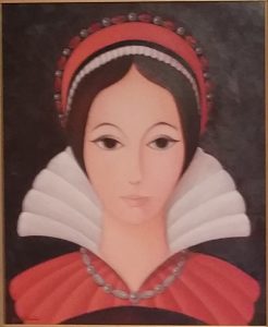 1982 le collier de perles 0,46-0,38 Toile roland gaudillière