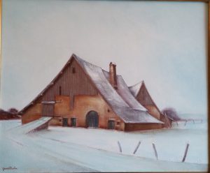 1982 les granges 0,46-0,55 toile roland gaudillière