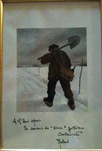 1990 le cantonnier affiche dédicacée roland gaudillière