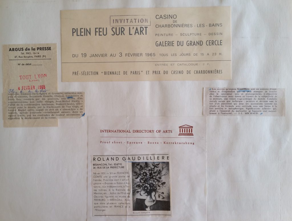 39-1965 expo groupée gal.du Grand Cercle,Charbonnières les Bains