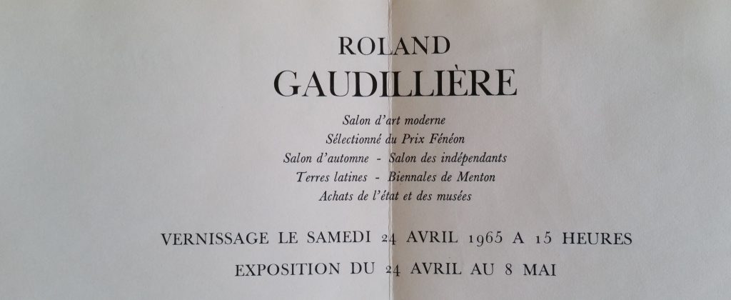45-1965 carton d'invitation gal.29
