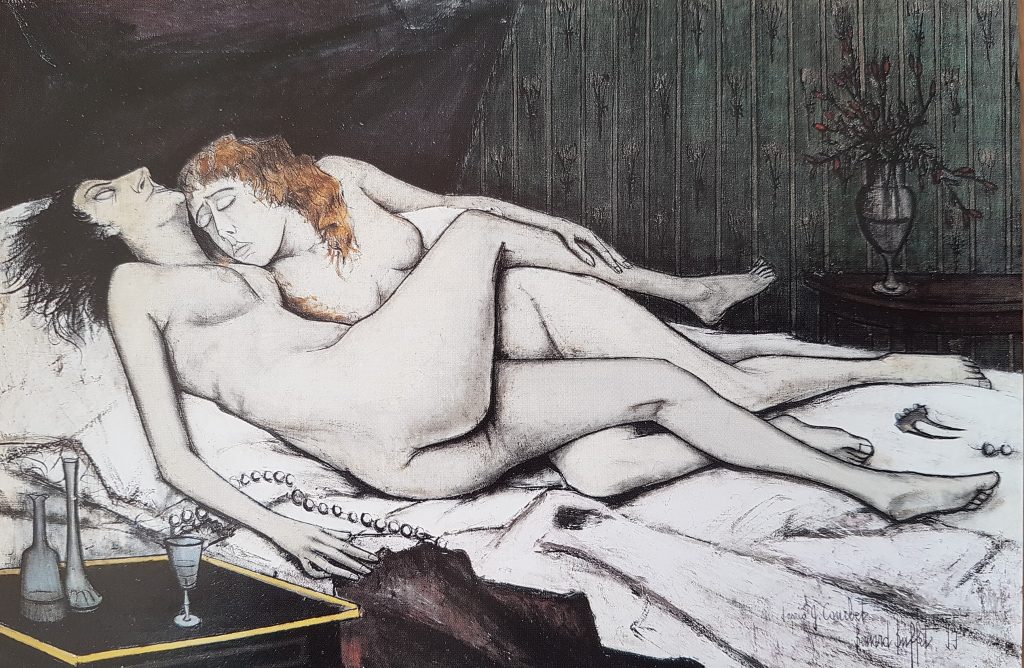 1955 le sommeil bernard Buffet,hommage à Courbet