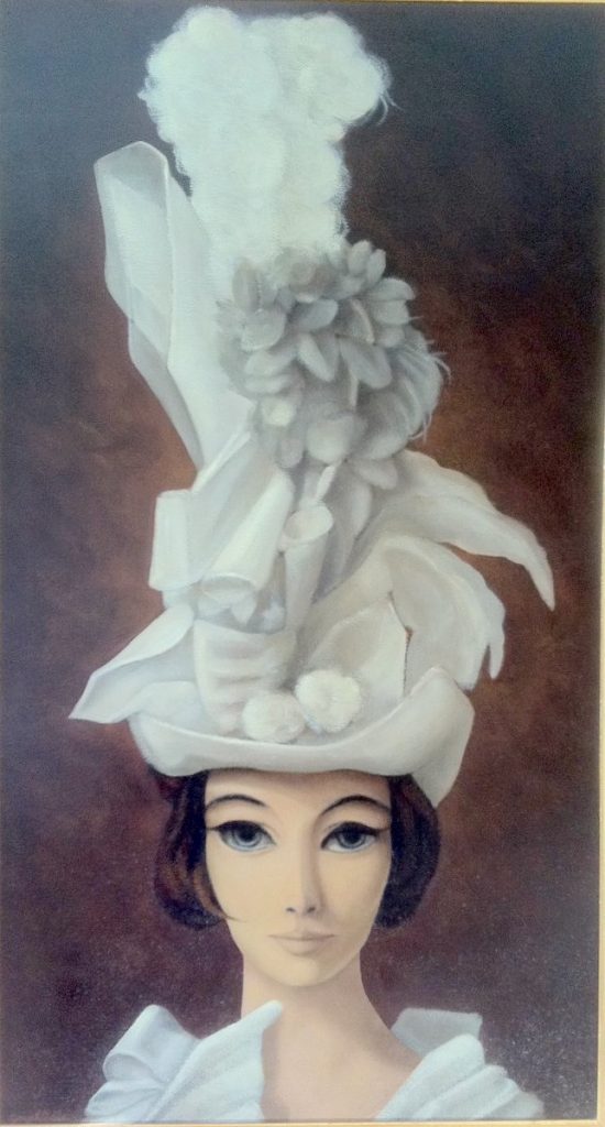 1978 la jeune femme au chapeau blanc ou le rêve HF25 0,95-0,52 isorel