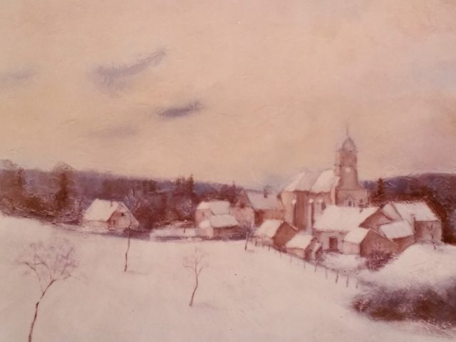 Village sous la neige