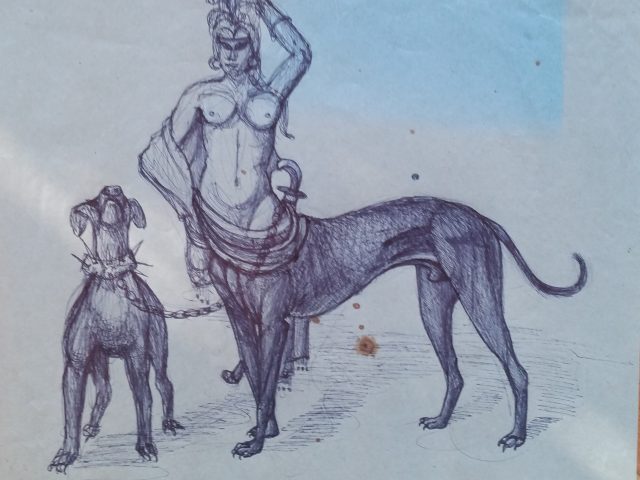 La gorgone, femme chien