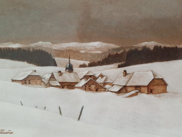 Le village sous la neige