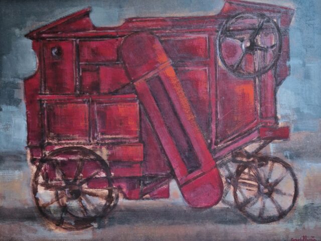 La batteuse rouge