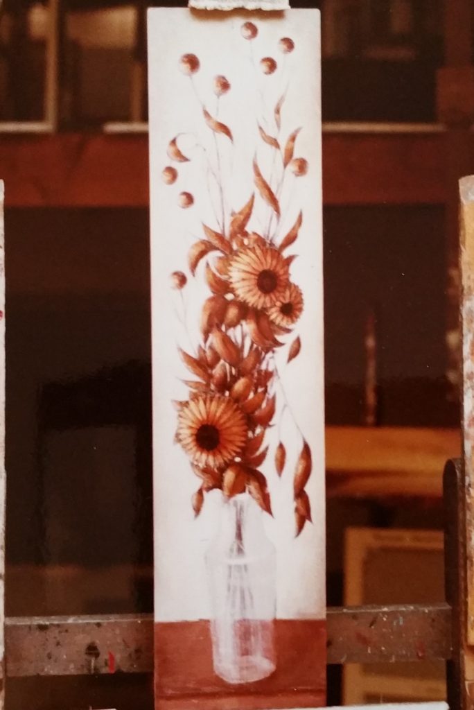 1984-19 les fleurs séchées HF8 dans l'atelier