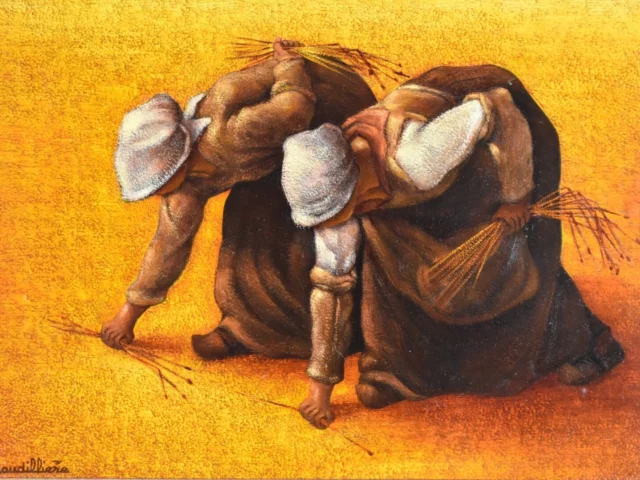 Moissons-les petites glaneuses, Hommage à Millet