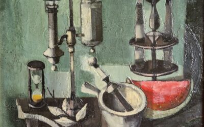 1960 Nature morte à la pastèque et au mortier